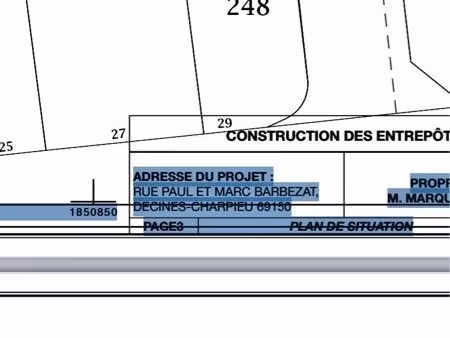 terrain industriel 508 m2