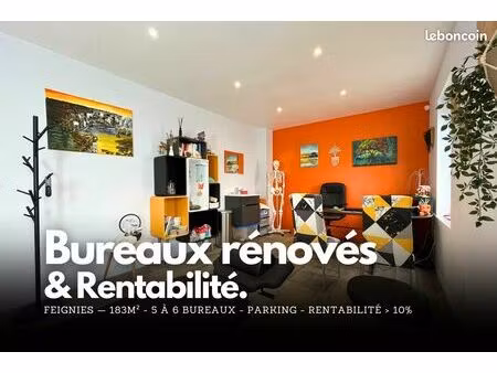 bureaux 183 m² maubeuge