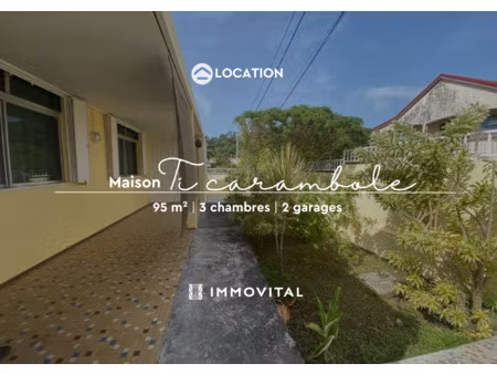 à gourbeyre  maison avec terrasse à louer avec ivbt