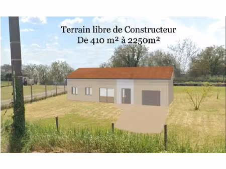 vente terrain constructible 625 m²