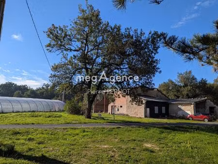pavillon plain pied avec dépendance et serres agricoles