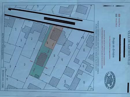terrain constructible de 500m2 en deuxième ligne