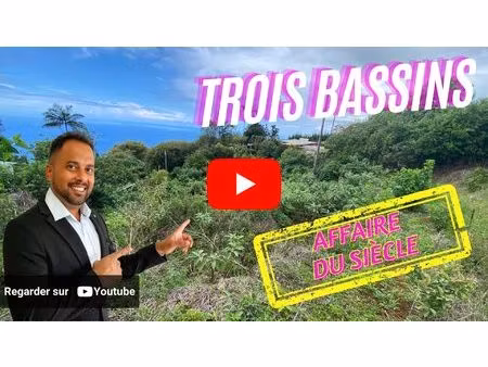 terrain de 410 m² avec vue mer à trois-bassins