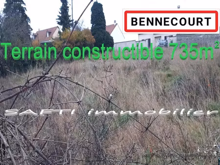 vente terrain 732 m² à bennecourt (78270)  79 000 €