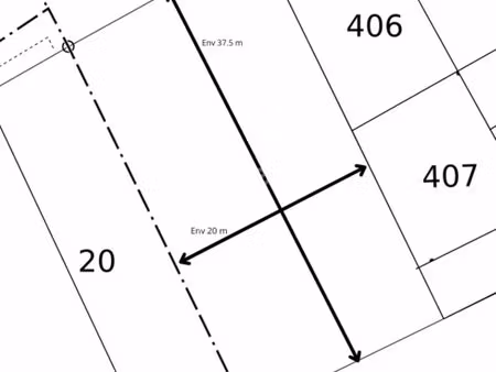 prouvais : terrain 745m²