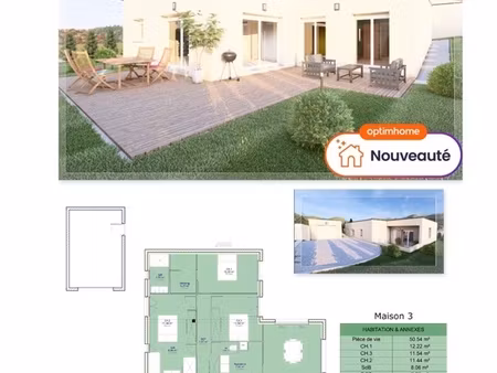 terrain à vendre de 345m² à pont-du-château avec projet de construction