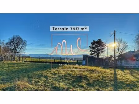 achat terrain 740m² montferrat 38620