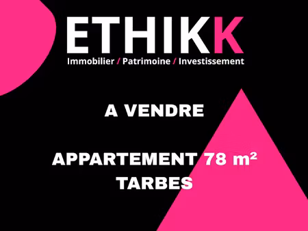 vente appartement 3 pièces 78 m² à tarbes (65000)  165 000 €