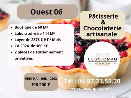 chocolaterie  pâtisserie 144 m² grasse