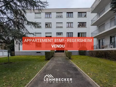 appartement 81m² - cave/garage - fegersheim