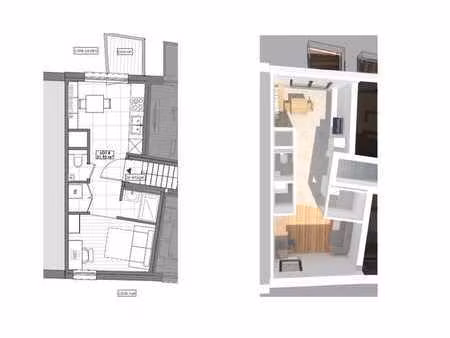 studio neuf a vendre + balcon