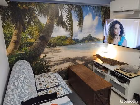 t2 meublée équipé avec jardin