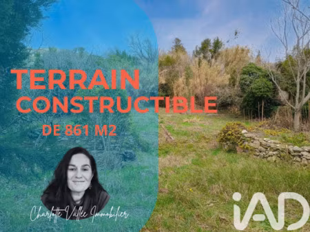 vente terrain à bâtir 861 m²