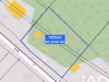 vente terrain 1 025 m²