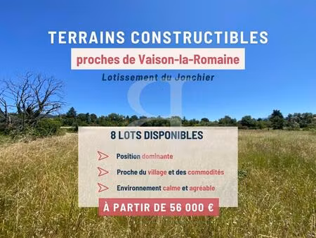 terrains à vendre proche de vaison la romaine - exclusivité