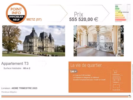 vente appartement 1 pièce 47.3 m² à ars-laquenexy (57530)  299 584 €