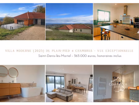 villa moderne (2023) de plain-pied avec 4 chambres et vue im