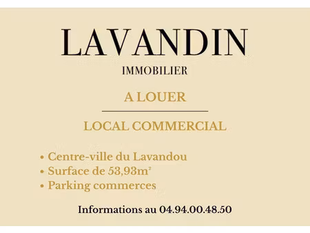 location locaux professionnels 53.93 m² à le lavandou (83980)  1 294 €