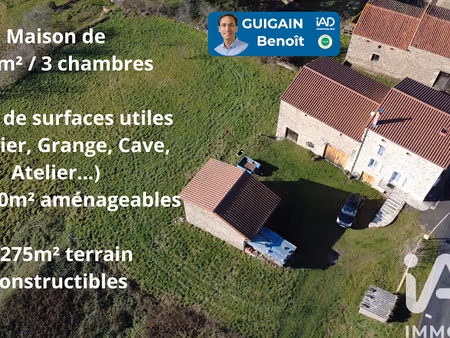 vente maison 4 pièces 102 m² à champagnat-le-jeune (63580)  210 000 €