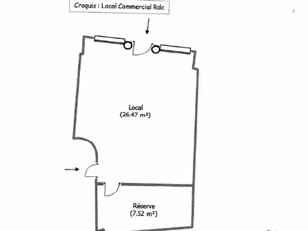 melun centre ville : local comercial a louer