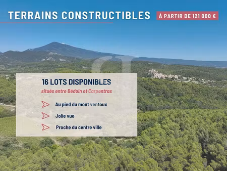 vente terrain 350 m² à caromb (84330)  121 000 €