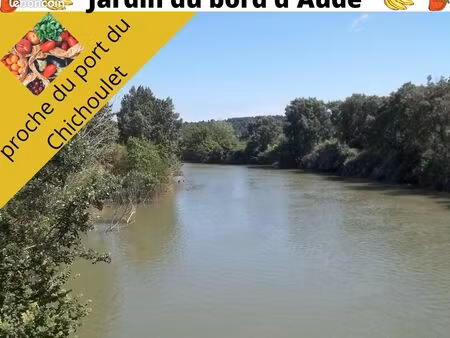 terrain de loisir  jardin au bord de l'aude  entre lespignan et fleury d’aude