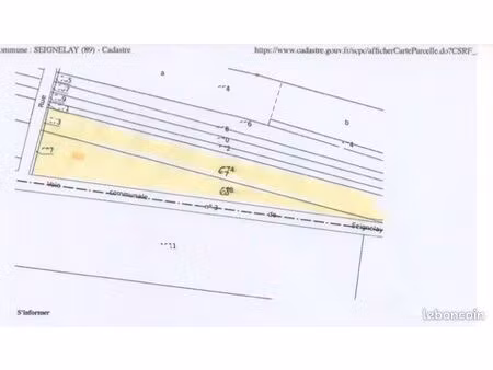 terrain zone artisanale à vendre seignelay