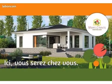 grand terrain constructible à montbéliard