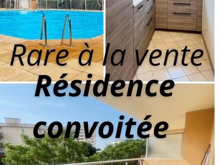 2 pièces fréjus 150m plage piscine résidence la miougrano