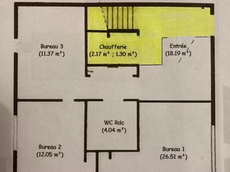 location de 3 bureaux