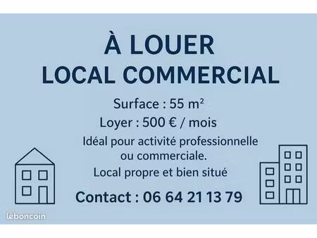 local commercial 55 m2