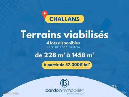 terrain 1213 m² challans