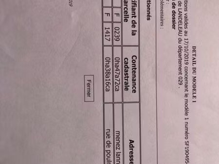 vente de 2 terrains contigus à landeleau