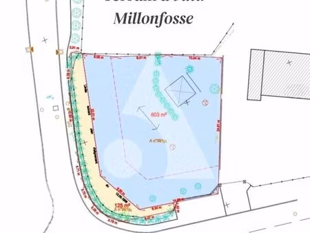 terrain 603 m² millonfosse