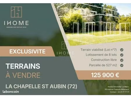 terrain 527 m² la chapelle saint aubin