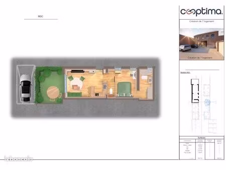 appartement 2 pièces 38 m²