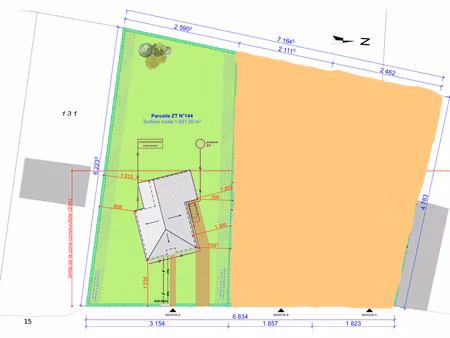 terrain constructible de 1691m² - villenauxe la petite
