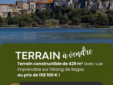 vente terrain 429 m² à narbonne (11100)  158 100 €