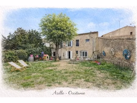 maison bourgeoise 259 m² – 5 chambres – jardin 315 m² – garage – azille minervois