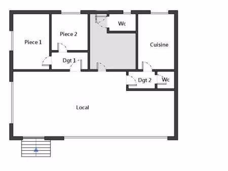 74 m2 à rénover + cave de 21 m2