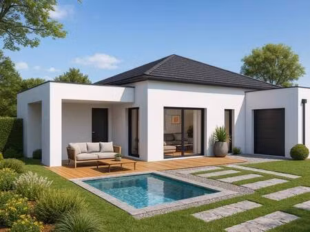 terrain avec maison neuve à vendre