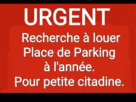 recherche place de parking