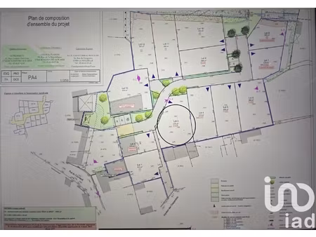 vente terrain à bâtir 378 m²