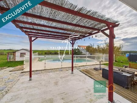 maison t5 plain-pied au calme avec piscine à chabournay
