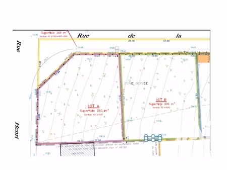 vente terrain 335 m²