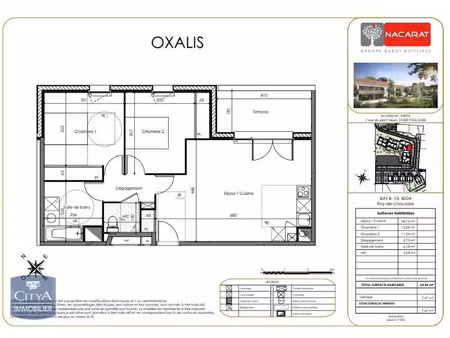 appartement à louer 3 pièces 64.46 m² - frouzins (31) - 701€