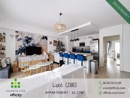 vente appartement 3 pièces 61.3 m² à chartres (28000)  179 500 €