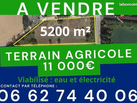 terrain agricole de 5200 m² à herry