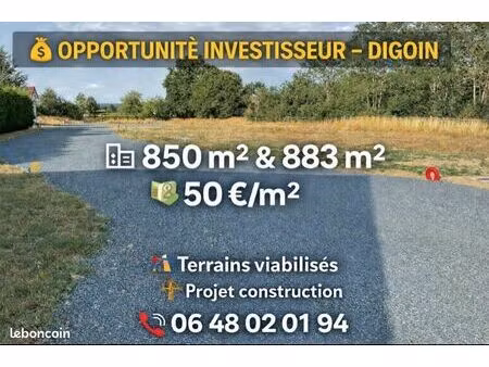 ? vente deux parcelles de terrain viabilisées à digoin  quartier neuzy
