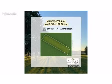 terrain 260 m² saint alban de roche